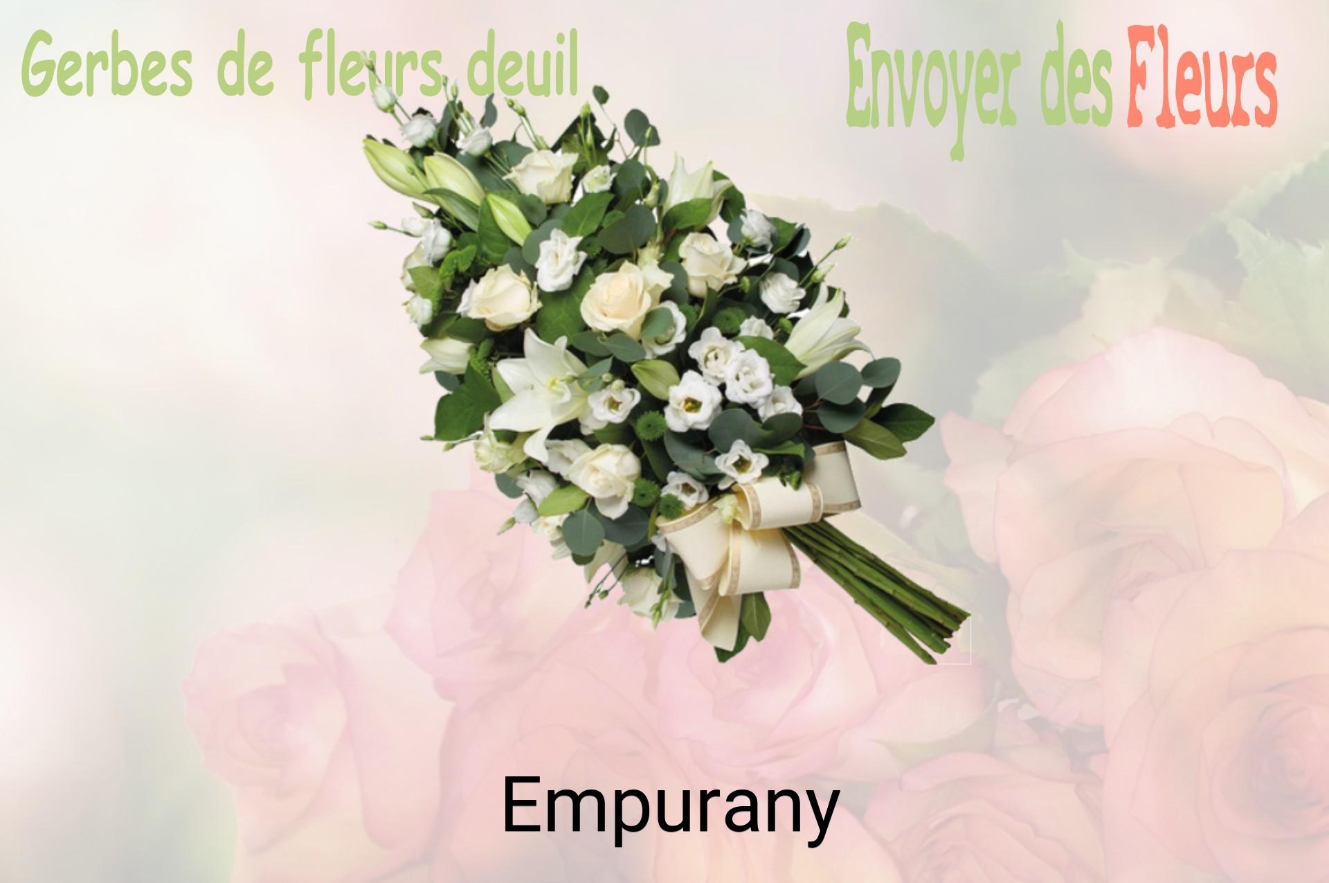 Gerbe de fleurs de deuil livrée à Empurany